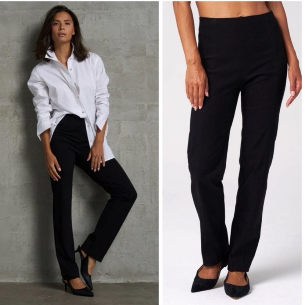 Franne Golde Black "The Perfect Ponte Bootcut" Pants Stretchy Womens 14 P4014LTE